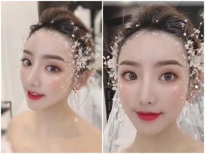 安琪彩妆团队 资深造型师一对一新娘跟妆服务